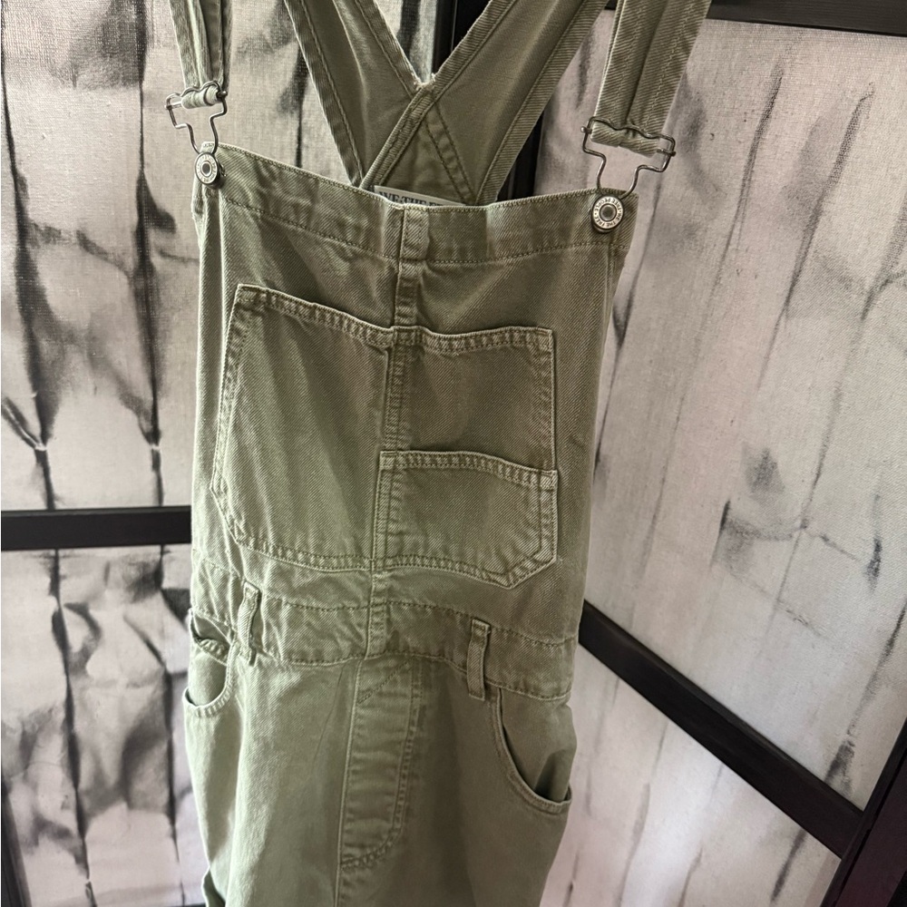 Free People Olive Green Shortalls